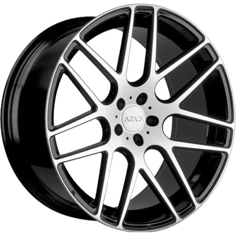 Element EL006 multi-spoke wheel in black and machined silver